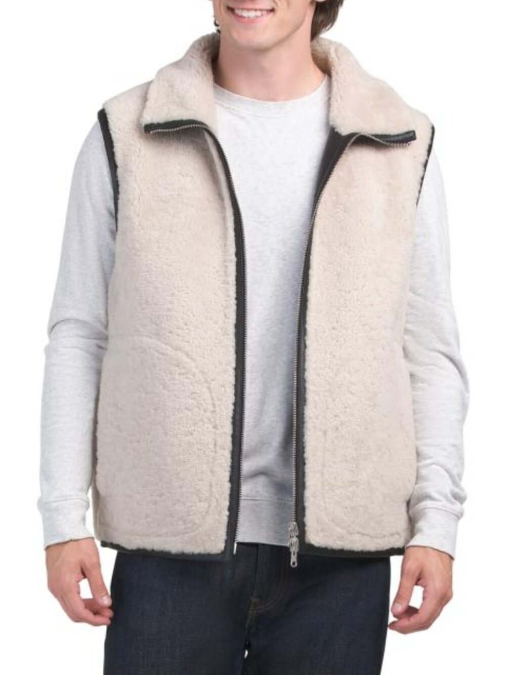 HELMUT LANG Shearling Reversible Vest